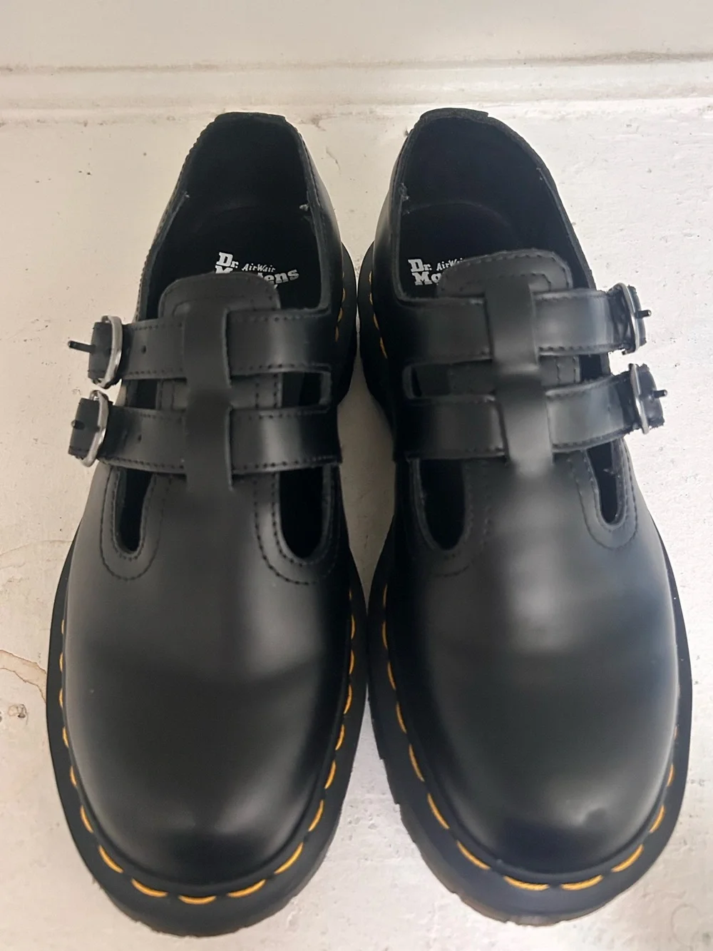 Dr. Martens plain black Mary Janes Oxfords